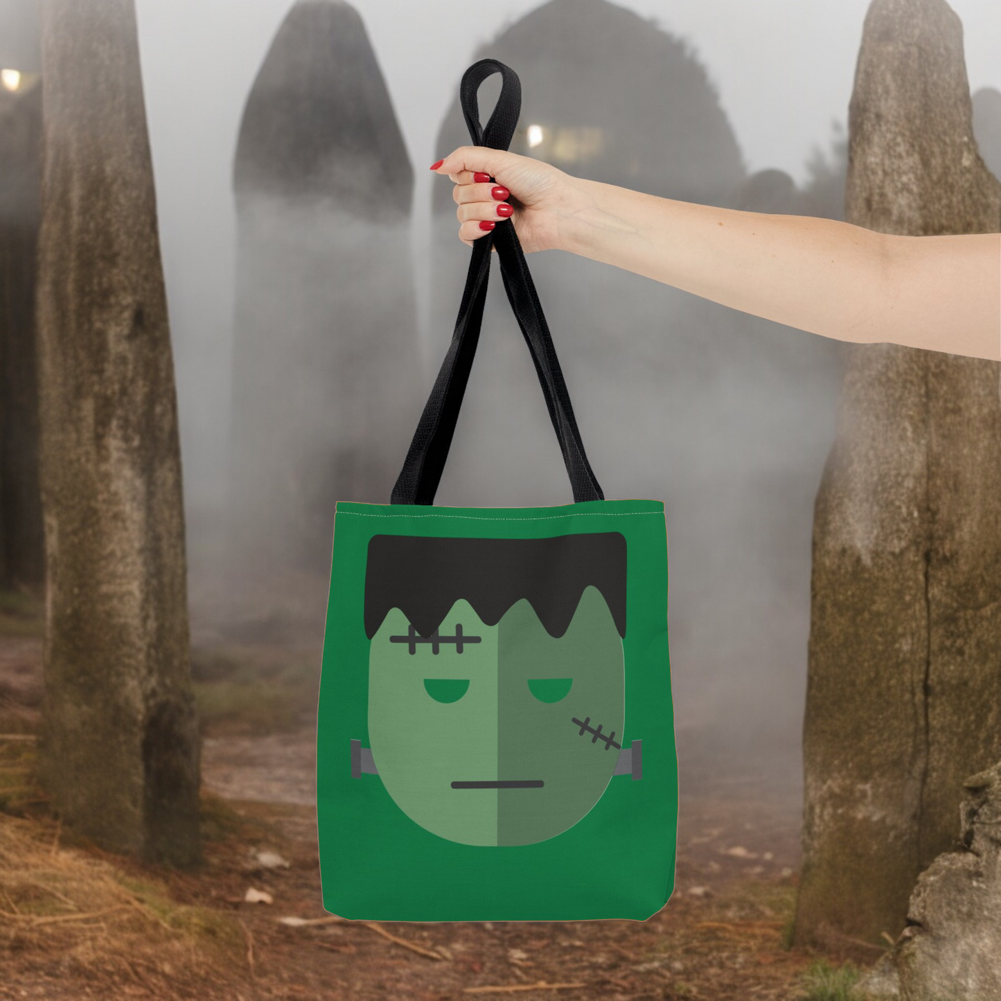 Frankenstein Carrying Tote Halloween Trick or Treat Bag for Kids Tote Bag Halloween Treat Bag for Kids Costume Spooky Accessory Bag