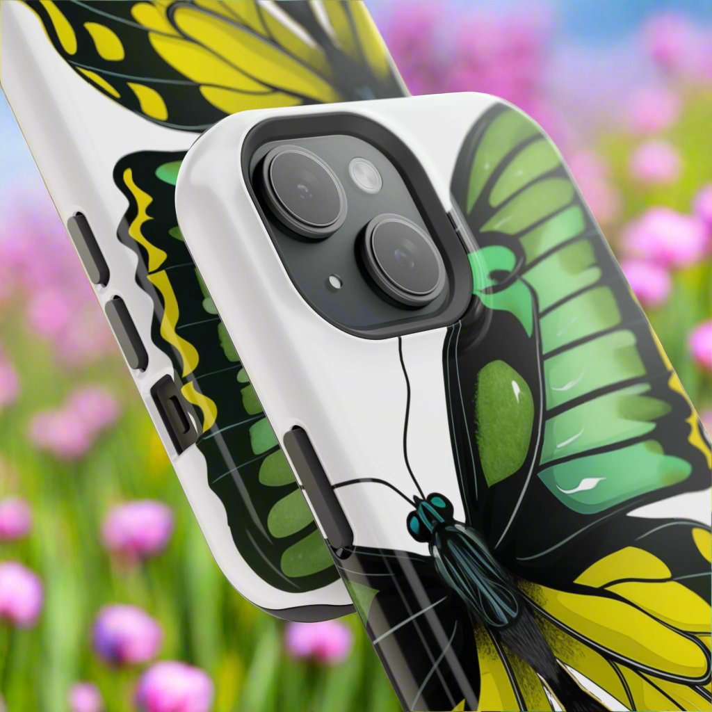 Swallowtail Butterfly Re-imagined iPhone MagSafe Beautiful Butterfly Tough Cases Simple Butterfly iPhone Protection