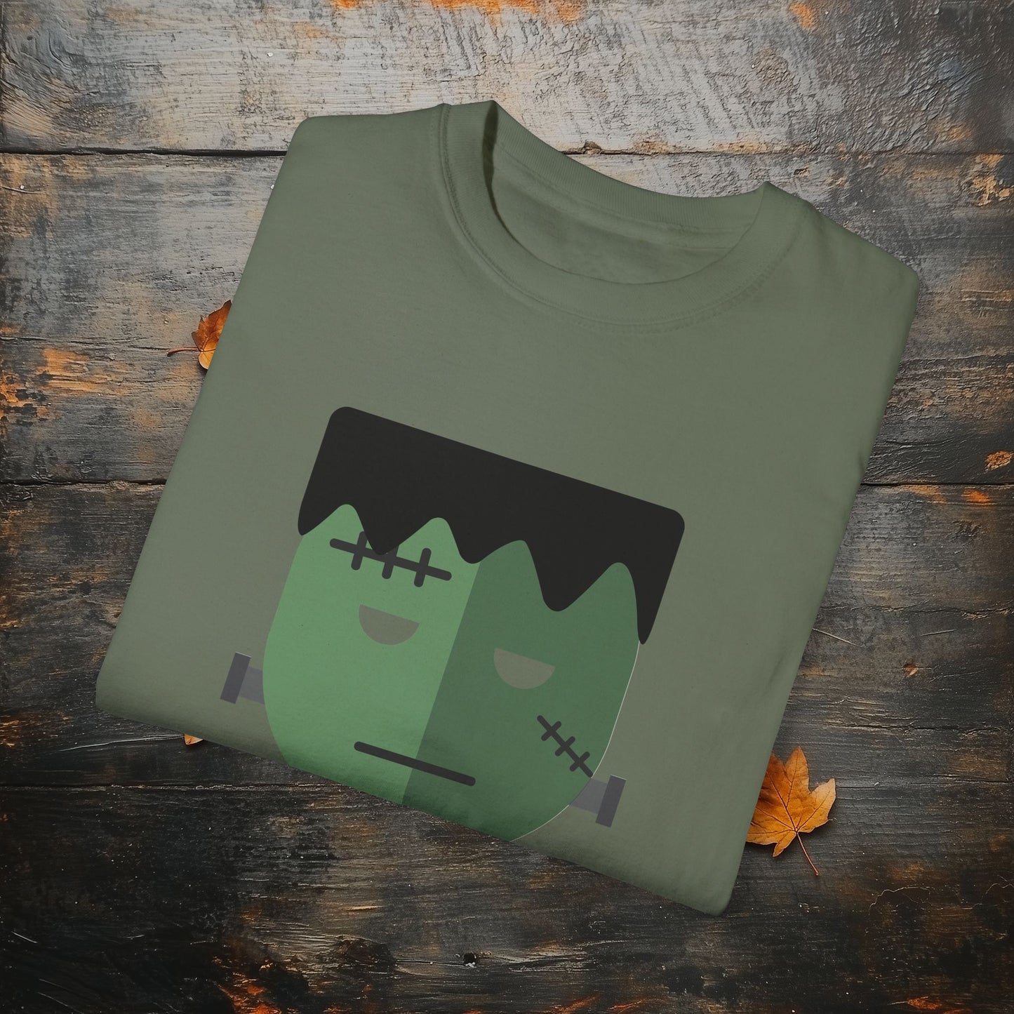 Cute & Simple Frankenstein Graphic Halloween Graphic T-Shirt - Funny Halloween Shirt Comfort Colors 1717