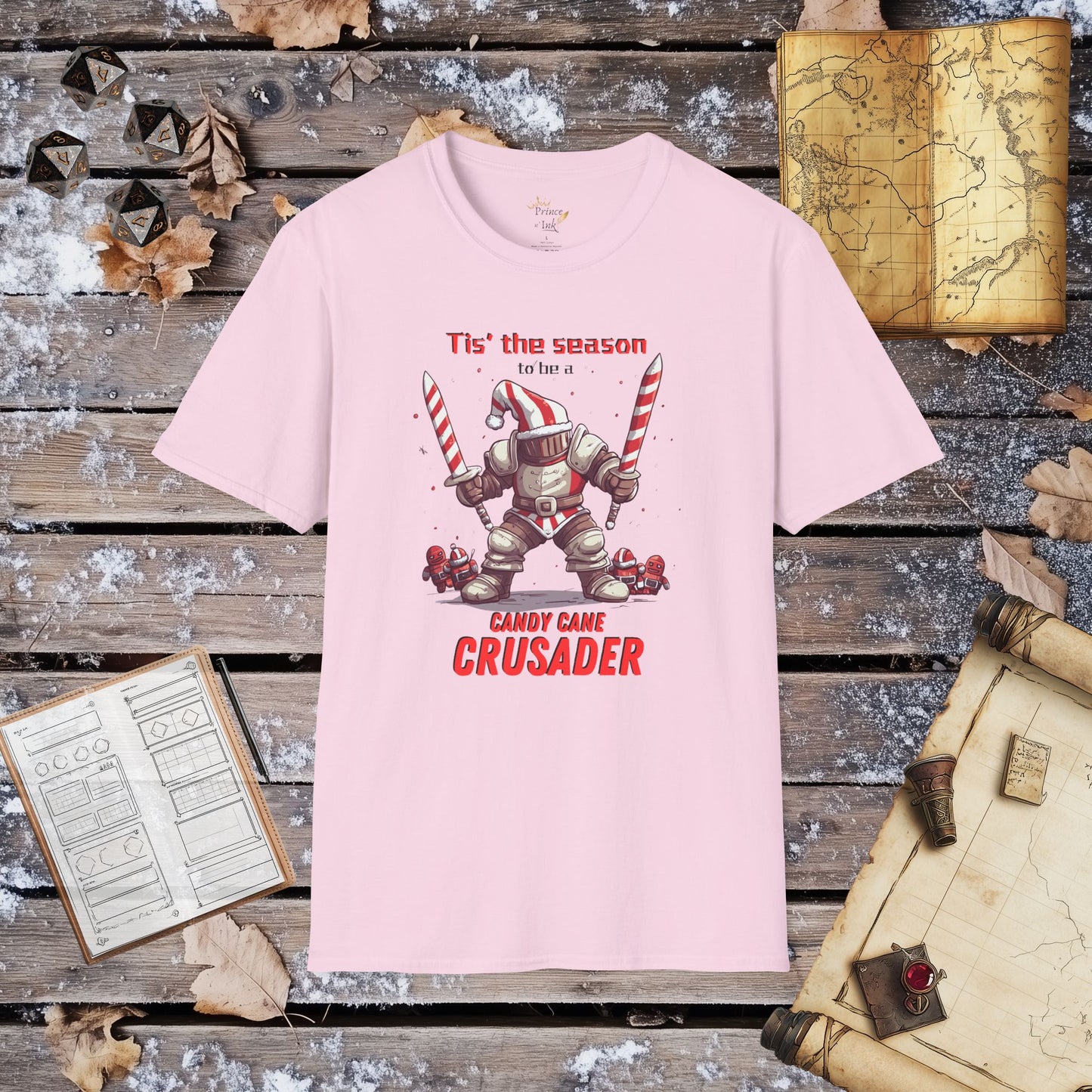 Tis' The Season to be a Candy Cane Crusader - Fantasy Themed Graphic T