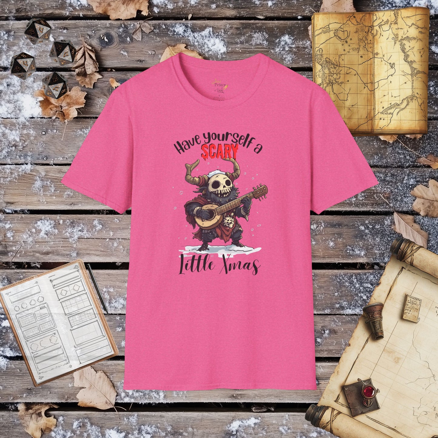 Have yourself a Scary Little Xmas - Krampus the Bard Fantasy Group Role-Playing Unisex Graphic T-Shirt