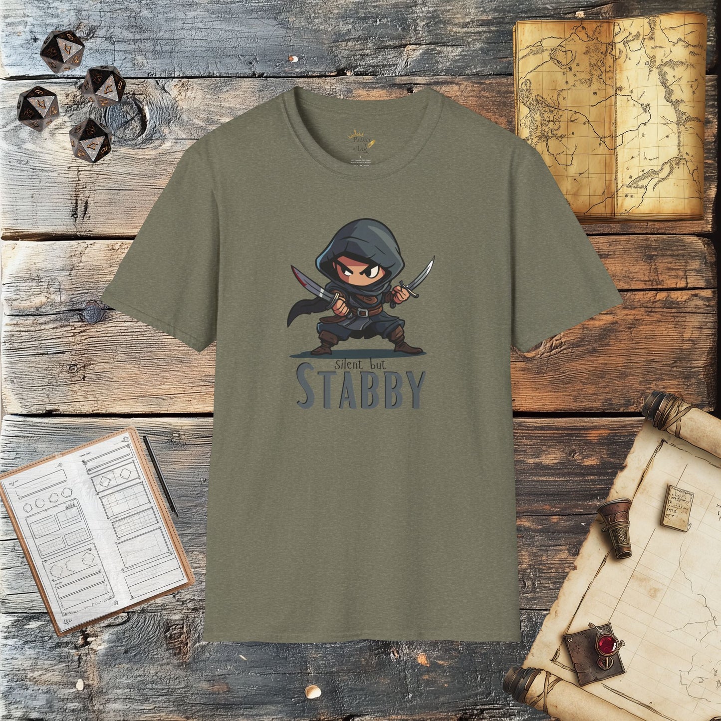 Silent but Stabby - Fantasy Group Role-Playing Unisex Graphic T-Shirt