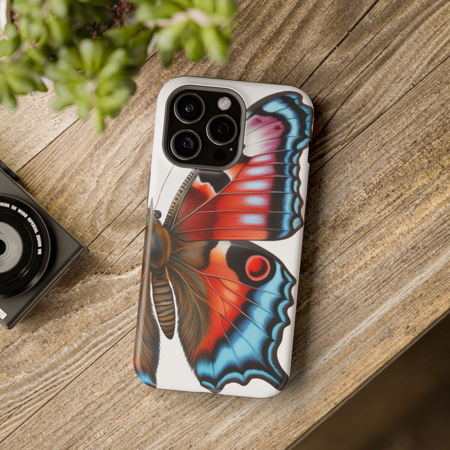 Winter Time Butterfly Re-imagined iPhone MagSafe Phone Case Beautiful Butterfly MagSafe Tough Cases Winter Butterfly iPhone Phone Case