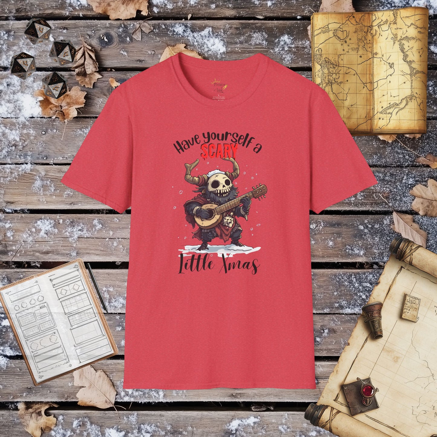 Have yourself a Scary Little Xmas - Krampus the Bard Fantasy Group Role-Playing Unisex Graphic T-Shirt