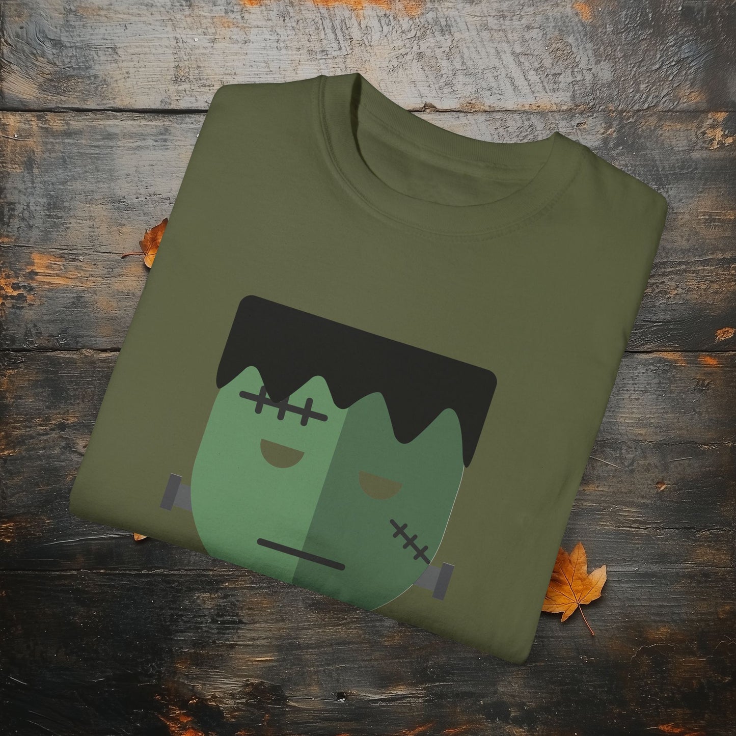 Cute & Simple Frankenstein Graphic Halloween Graphic T-Shirt - Funny Halloween Shirt Comfort Colors 1717