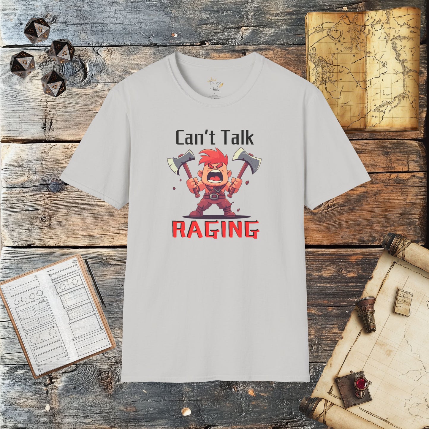 Can't Talk Raging - Barbarian Fantasy Role Playing Graphic T-Shirt