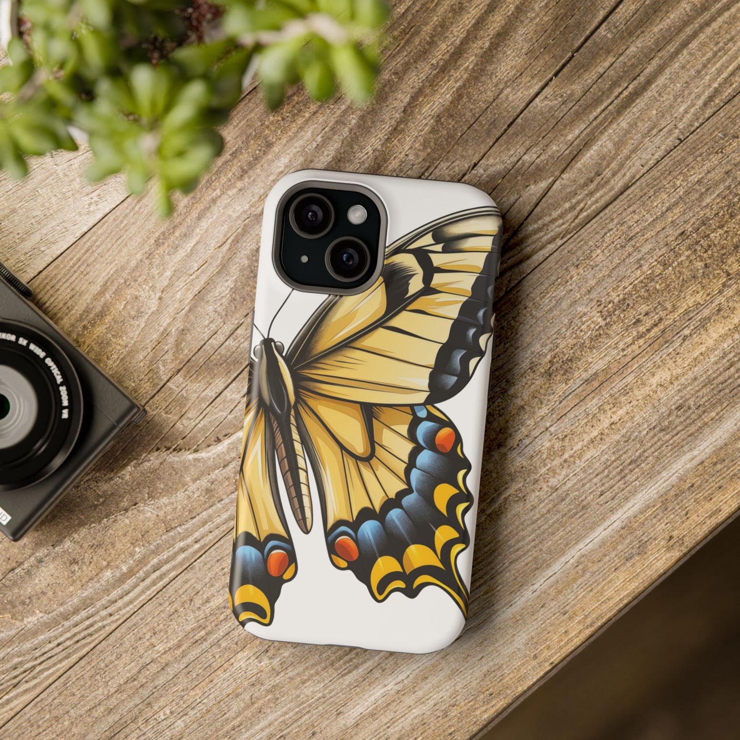 Tiger Swallowtail Butterfly Re-imagined iPhone Case Beautiful Butterfly MagSafe Tough Cases Tiger Swallowtail Butterfly Phone Case