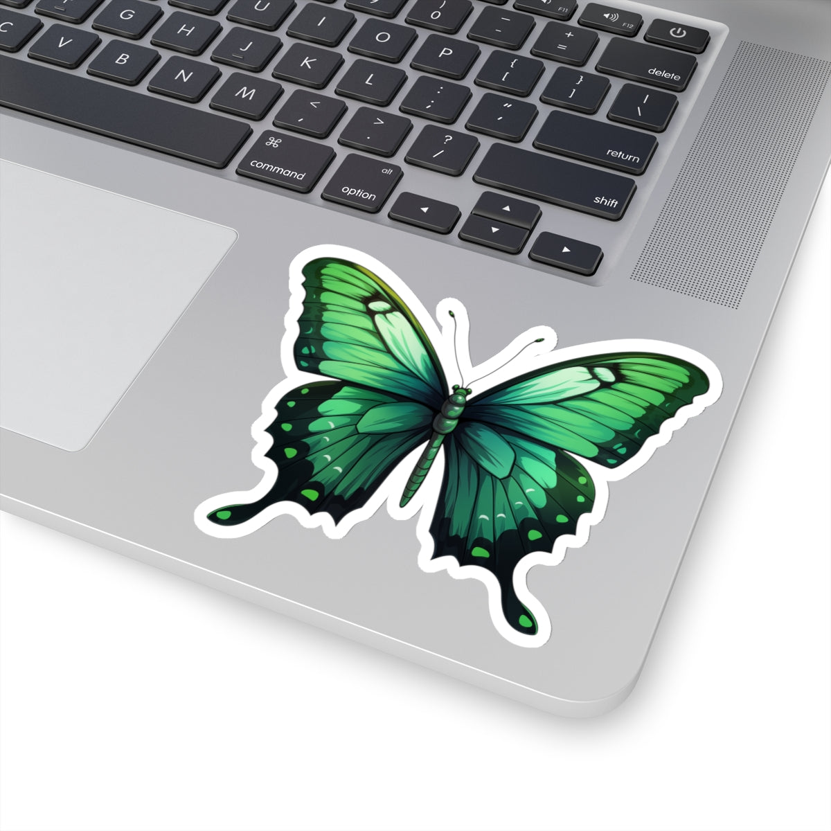 Beautiful Emerald Swallowtail Butterfly Kiss-Cut Stickers, Spring Sticker Collection, Cute Bright Spring Decor Colors, Happy Vibes, Holiday Accent