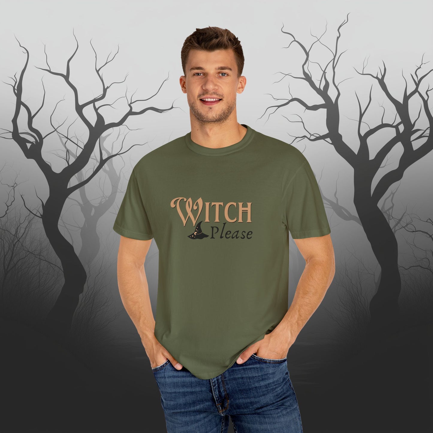 Witch Please Halloween Graphic T-Shirt – Fun & Fierce Witchy Tee - Funny Witch Graphic T-Shirt - Comfort Colors 1717