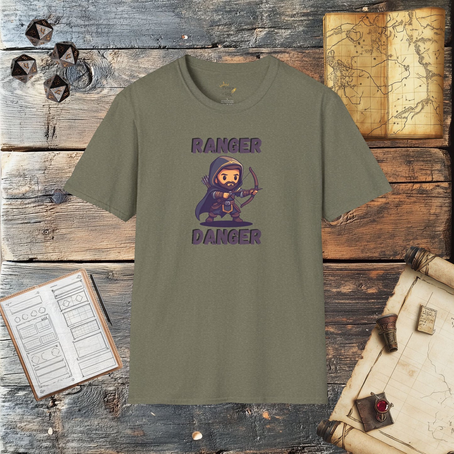 Ranger Danger - Fantasy Group Role Playing Graphic T-Shirt