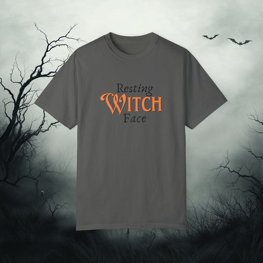 Resting Witch Face Funny Halloween Graphic T - Cute Comfort Colors 1717 Halloween Graphic T