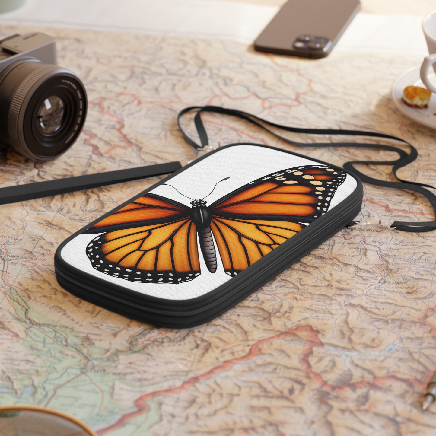 Butterfly Whimsical Passport Wallet, Stylish Travel Accessory for Nature Lovers. Monarch Butterfly Passport Holder