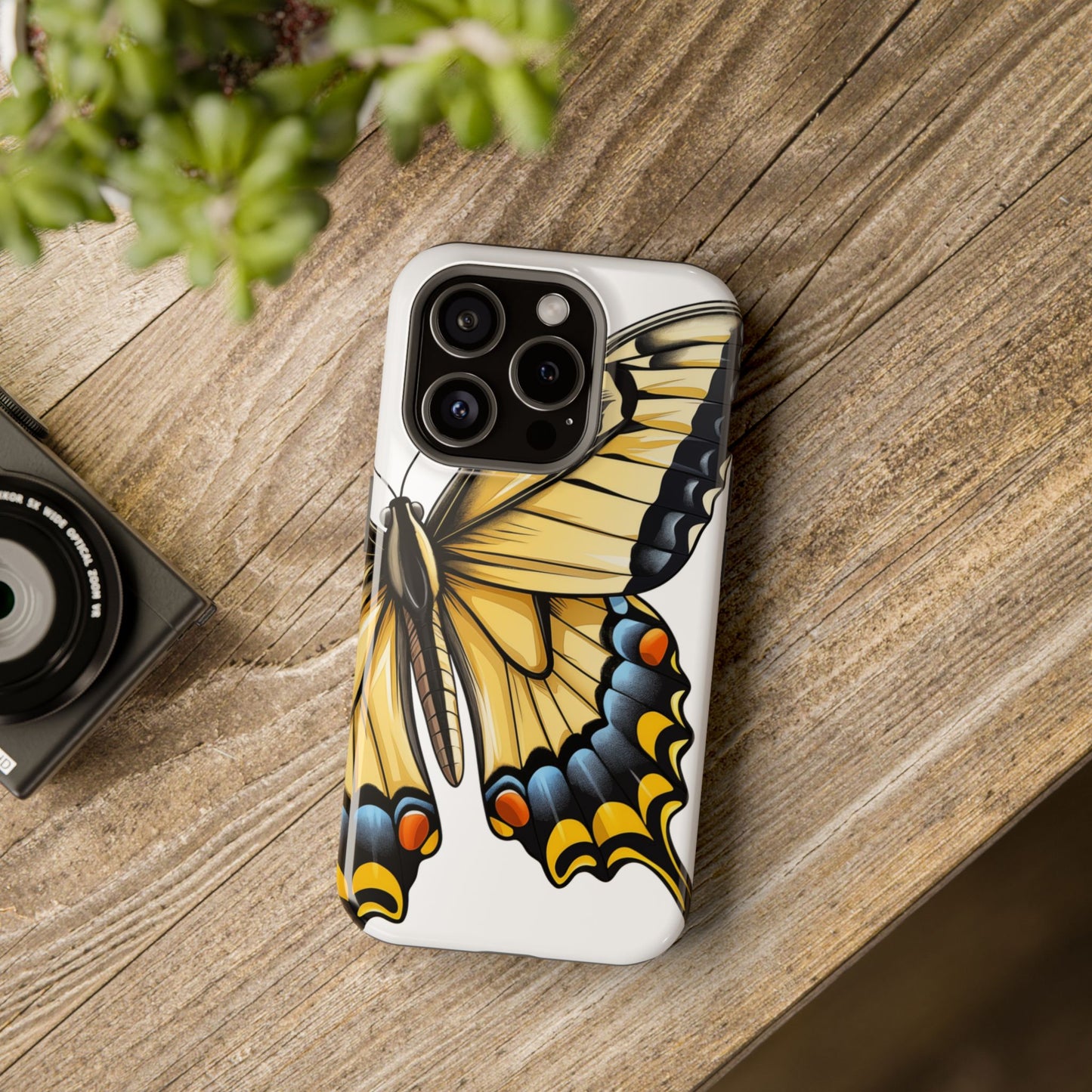 Tiger Swallowtail Butterfly Re-imagined iPhone Case Beautiful Butterfly MagSafe Tough Cases Tiger Swallowtail Butterfly Phone Case