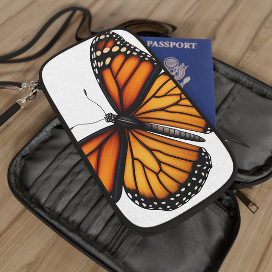 Butterfly Whimsical Passport Wallet, Stylish Travel Accessory for Nature Lovers. Monarch Butterfly Passport Holder