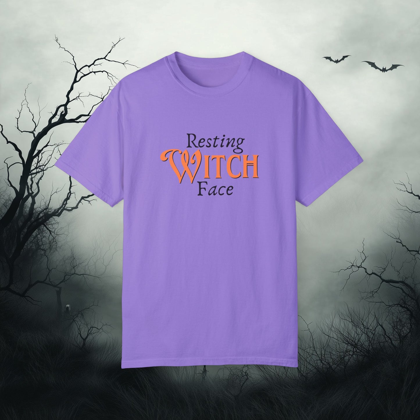 Resting Witch Face Funny Halloween Graphic T - Cute Comfort Colors 1717 Halloween Graphic T