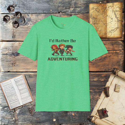 I'd Rather Be Adventuring - Fantasy Role Playing Graphic T-Shirt