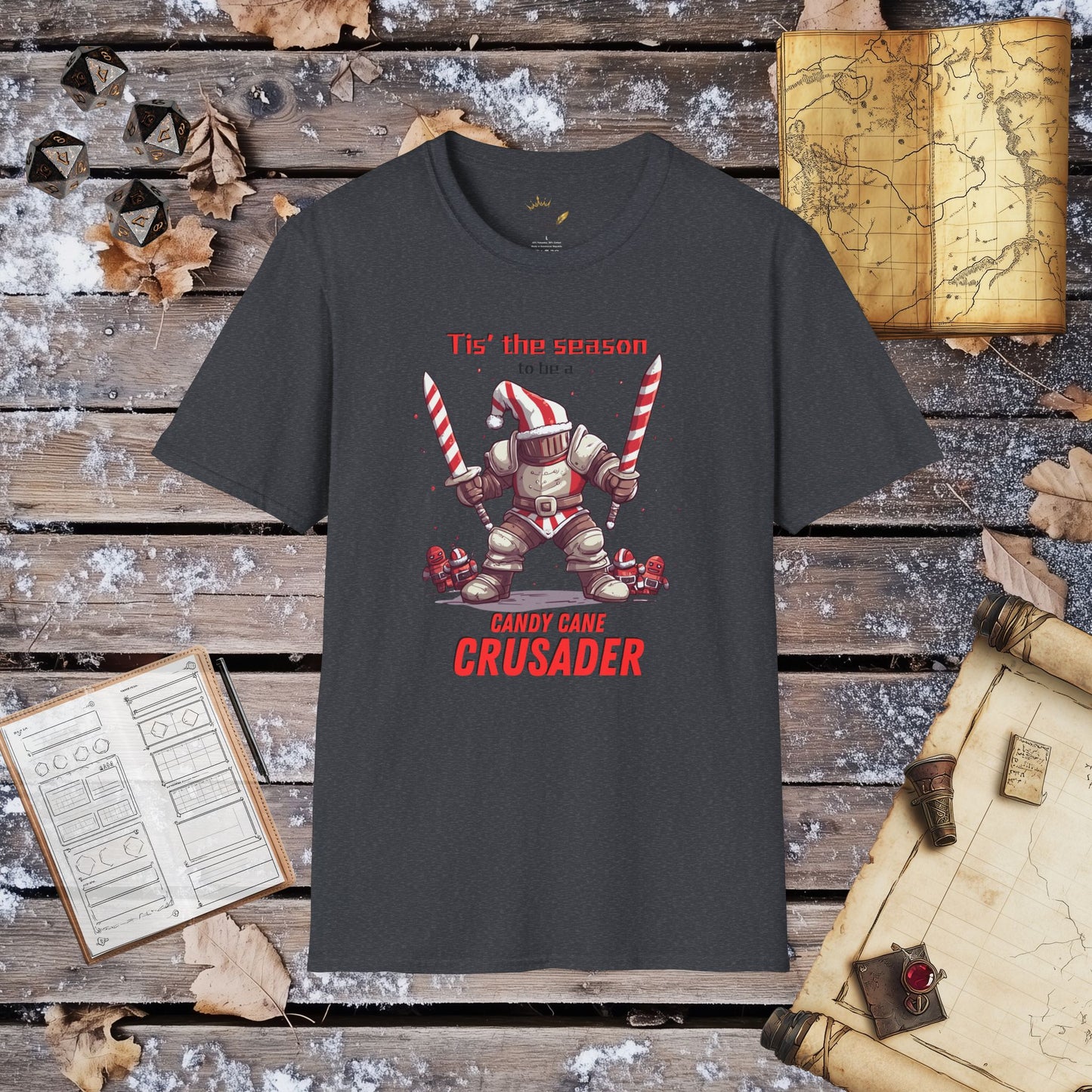 Tis' The Season to be a Candy Cane Crusader - Fantasy Themed Graphic T