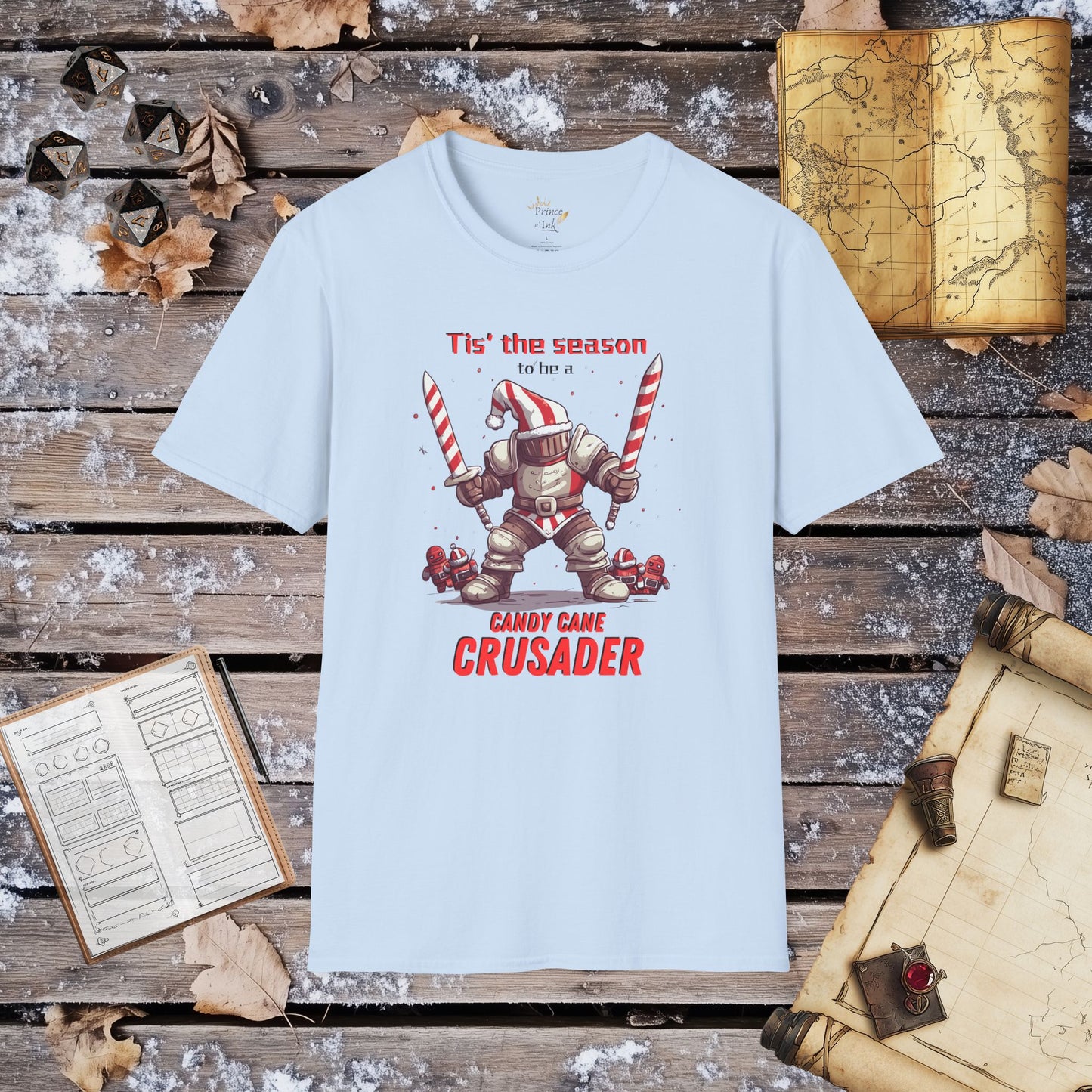 Tis' The Season to be a Candy Cane Crusader - Fantasy Themed Graphic T