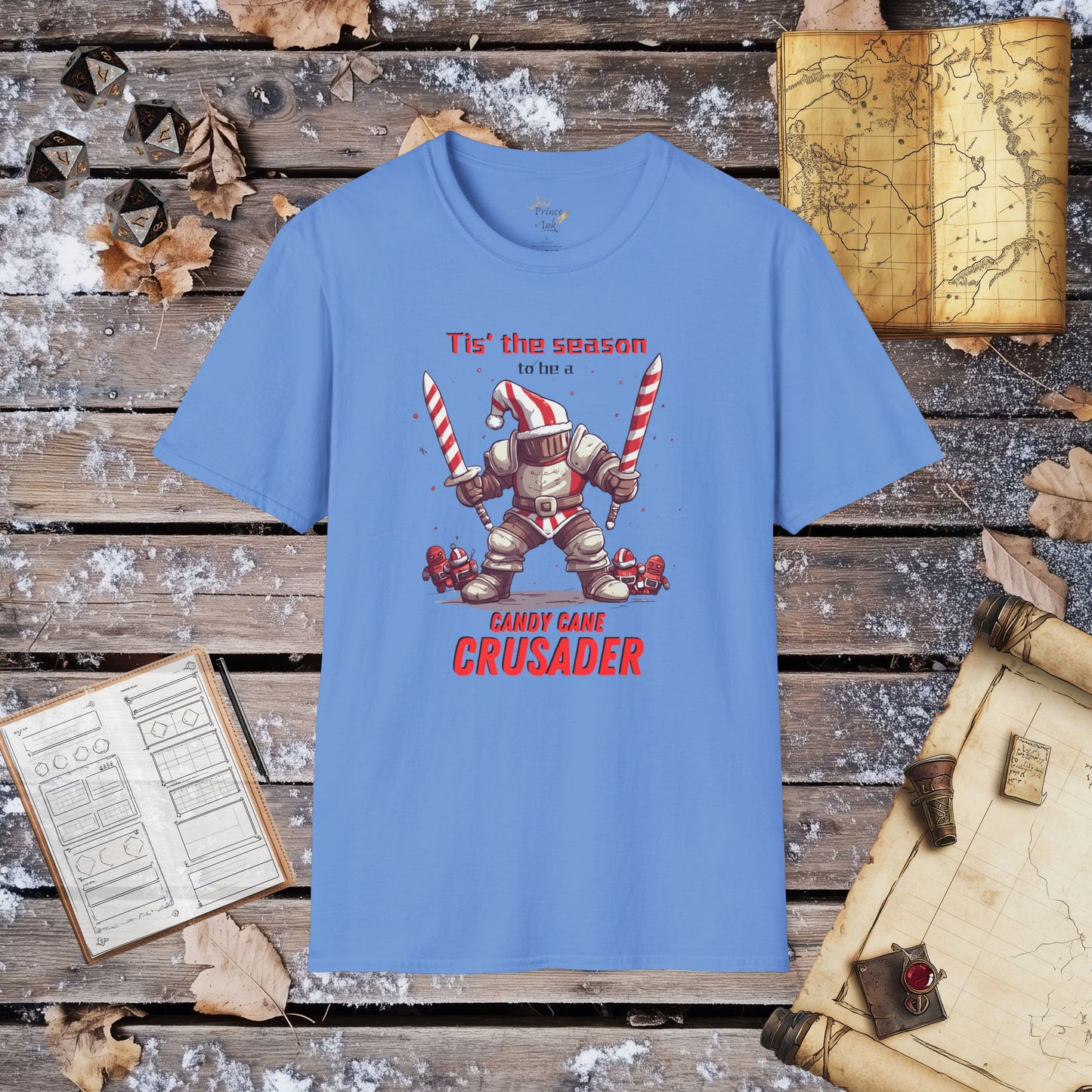 Tis' The Season to be a Candy Cane Crusader - Fantasy Themed Graphic T