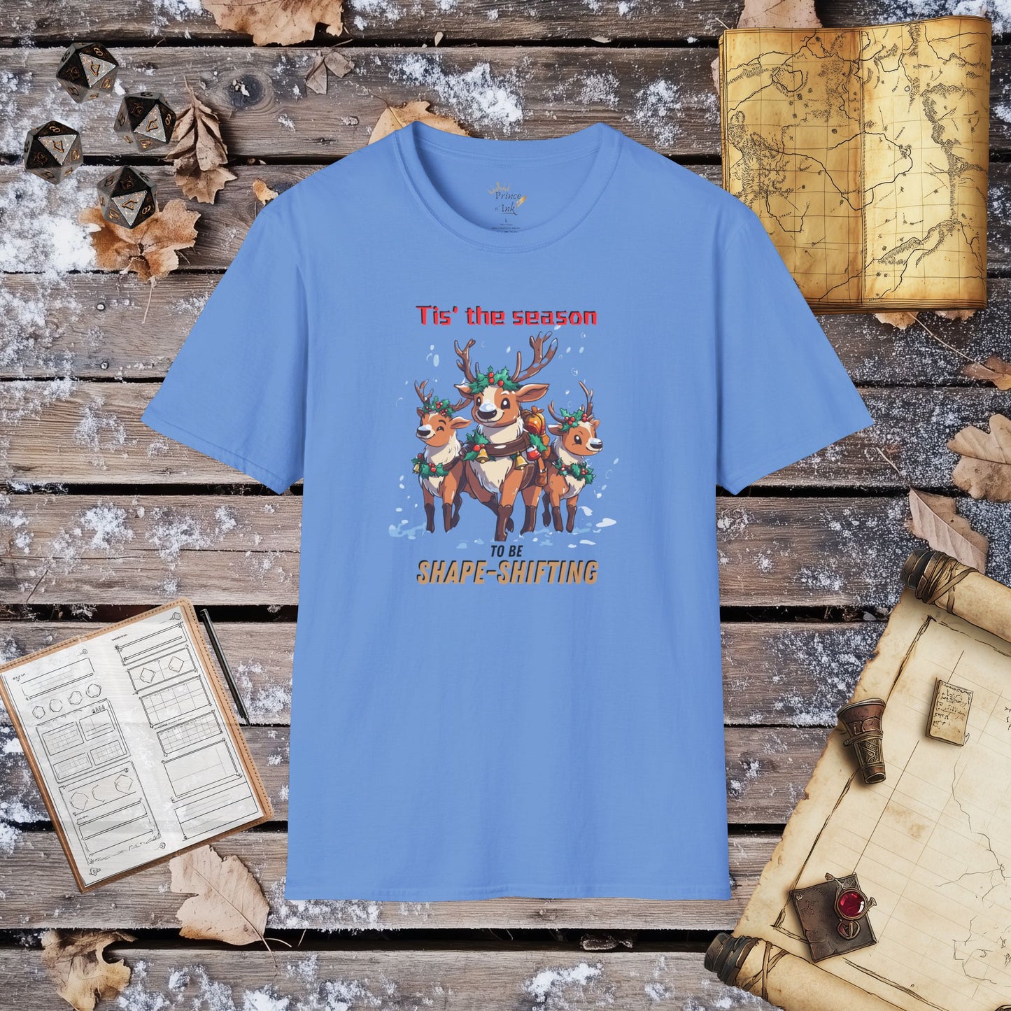 Tis' the Season to be Shape-Shifting - Druid Reindeer Fantasy Group Role-Playing Unisex Graphic T-Shirt