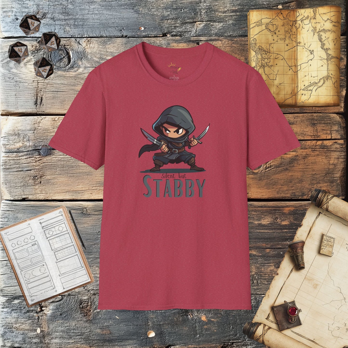 Silent but Stabby - Fantasy Group Role-Playing Unisex Graphic T-Shirt