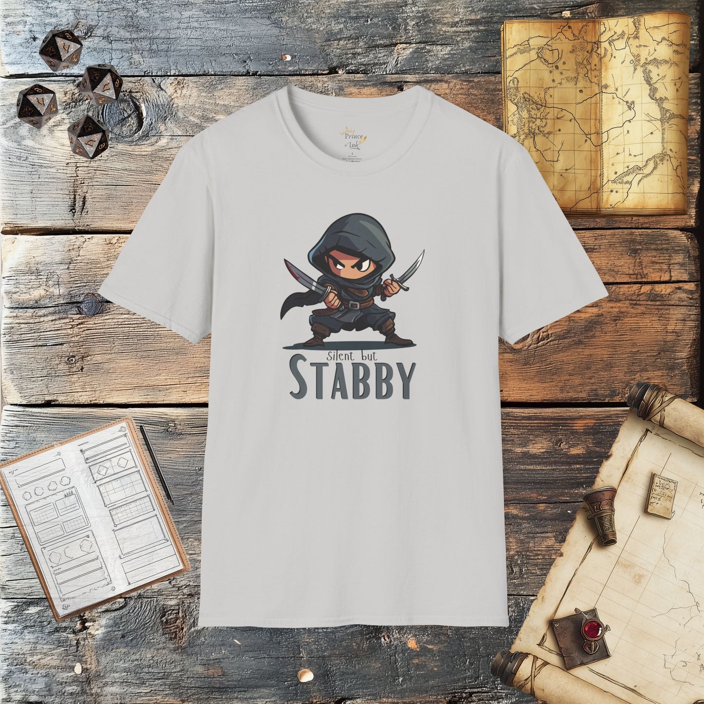 Silent but Stabby - Fantasy Group Role-Playing Unisex Graphic T-Shirt