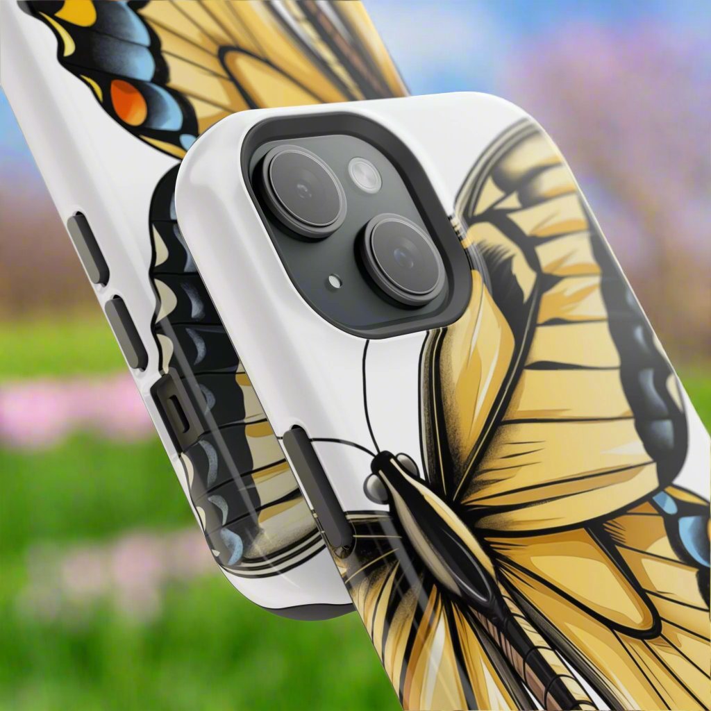 Tiger Swallowtail Butterfly Re-imagined iPhone Case Beautiful Butterfly MagSafe Tough Cases Tiger Swallowtail Butterfly Phone Case