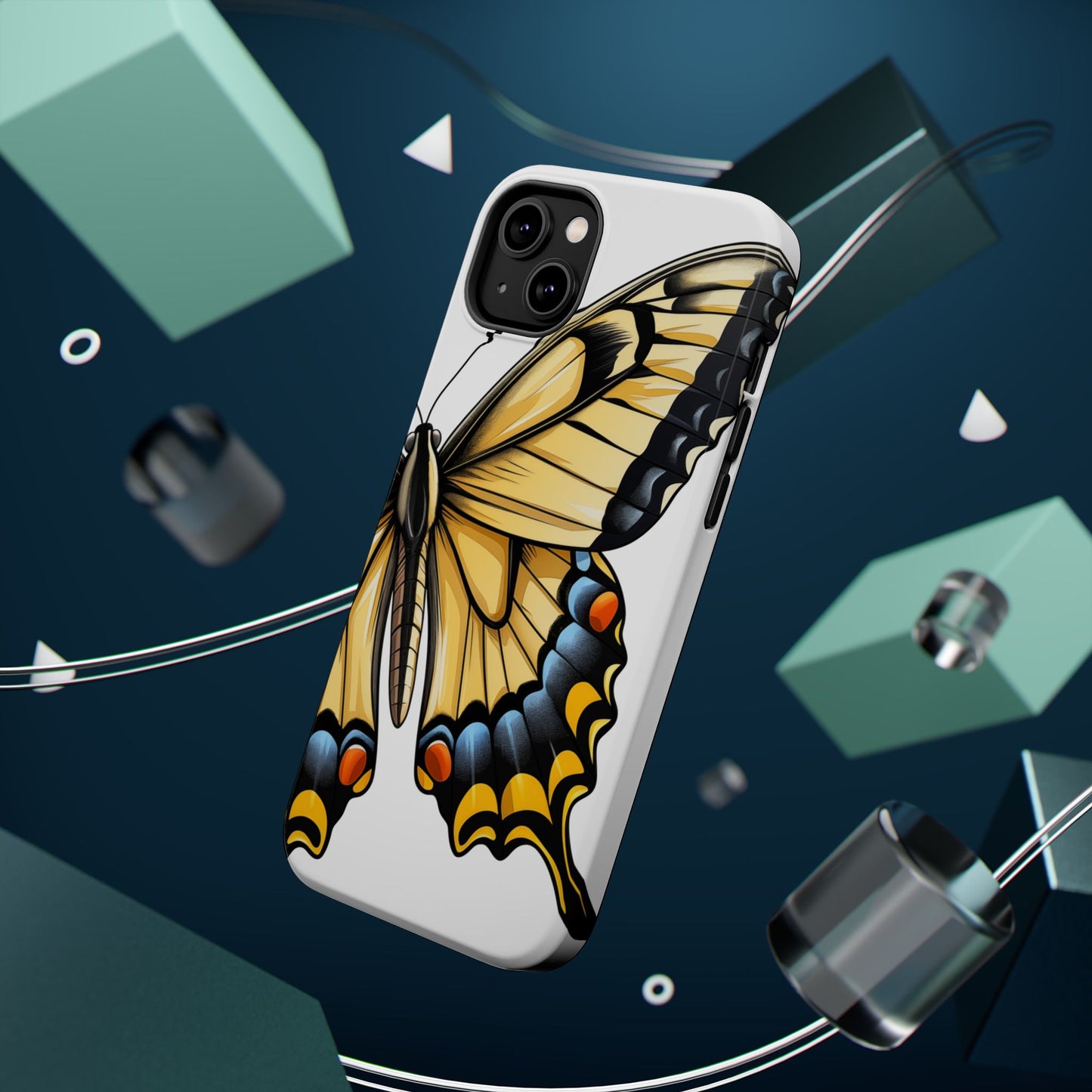 Tiger Swallowtail Butterfly Re-imagined iPhone Case Beautiful Butterfly MagSafe Tough Cases Tiger Swallowtail Butterfly Phone Case