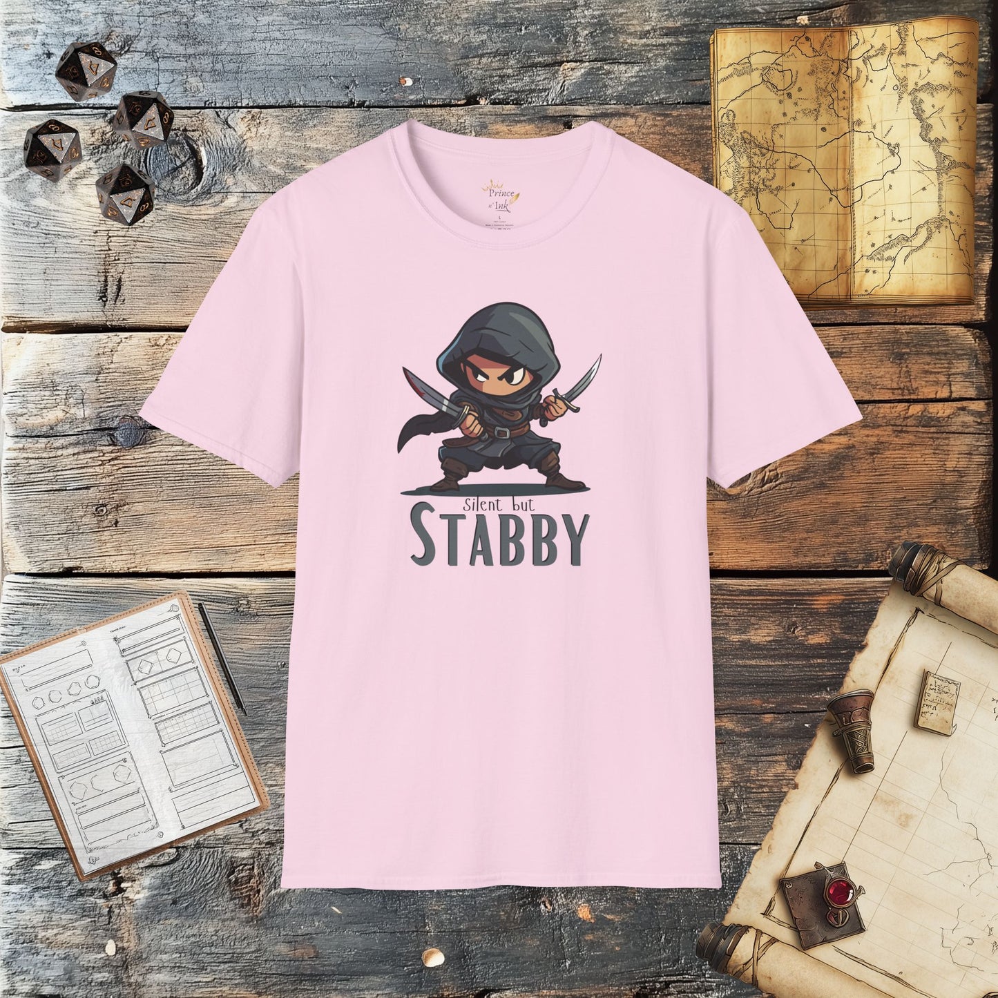 Silent but Stabby - Fantasy Group Role-Playing Unisex Graphic T-Shirt