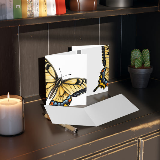 Butterfly Greeting cards (8, 16, and 24 pcs) - Large Beautiful Tiger Swallowtail Butterfly Design - Greeting Card, Congrats Card, Wedding Card, Sympathy Card