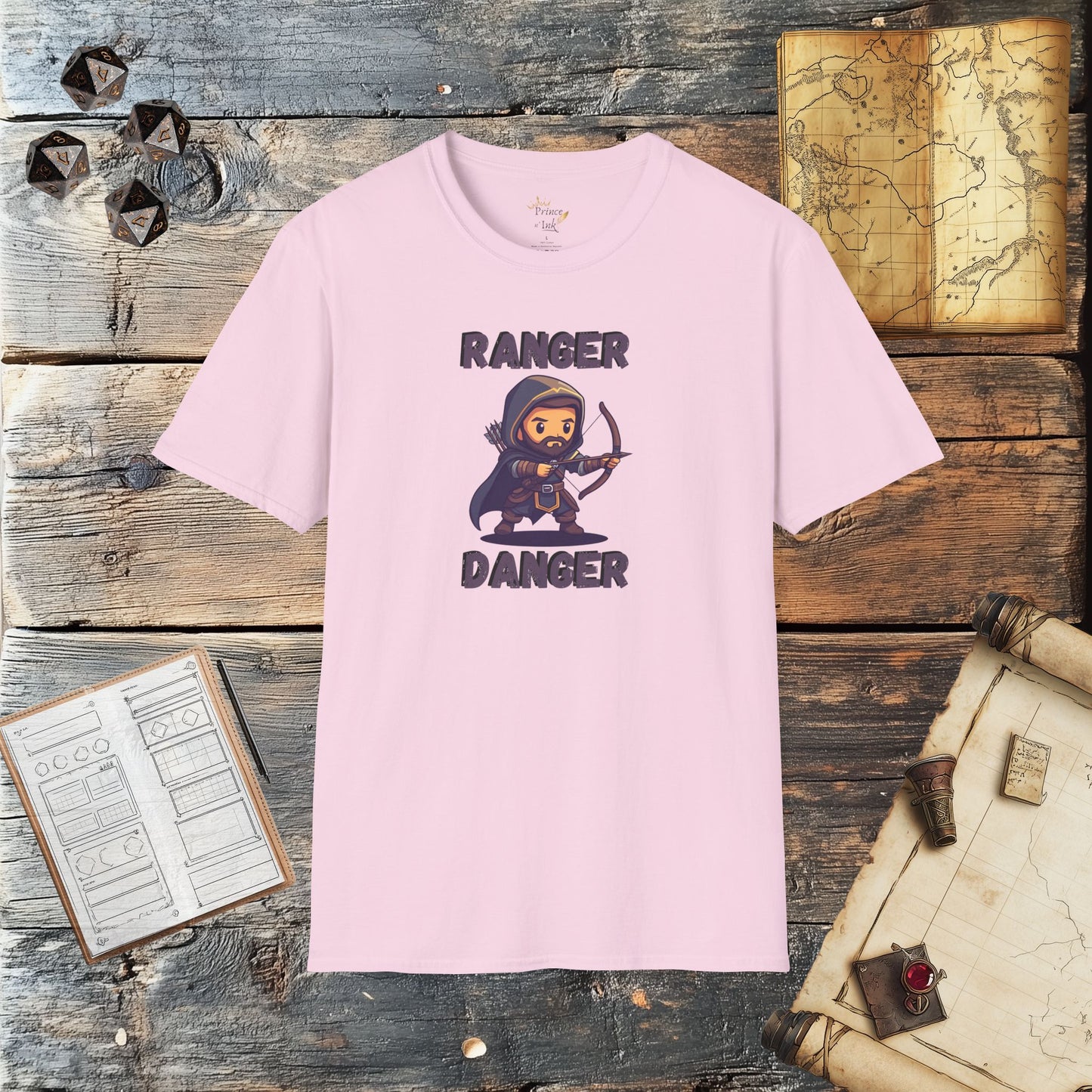 Ranger Danger - Fantasy Group Role Playing Graphic T-Shirt