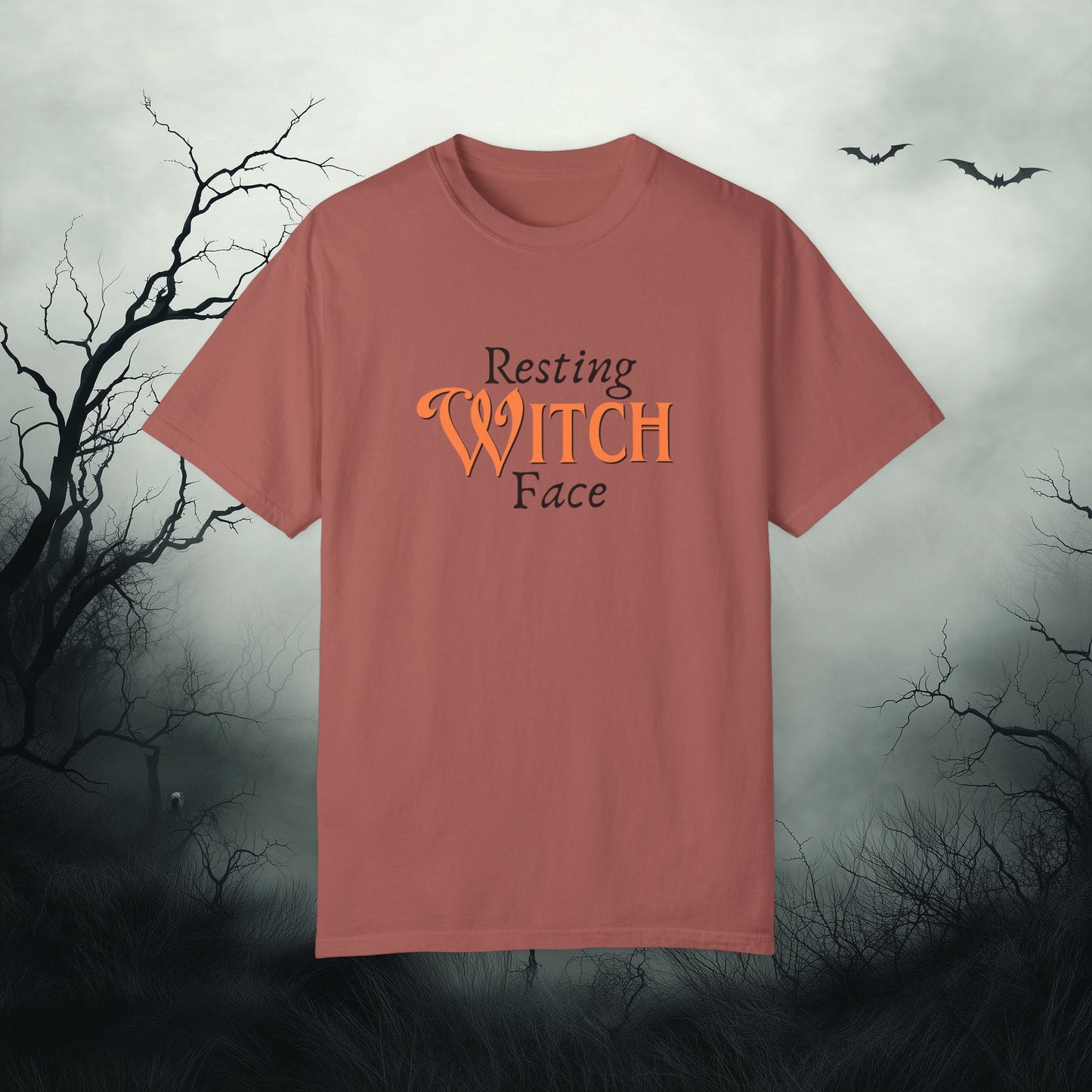 Resting Witch Face Funny Halloween Graphic T - Cute Comfort Colors 1717 Halloween Graphic T