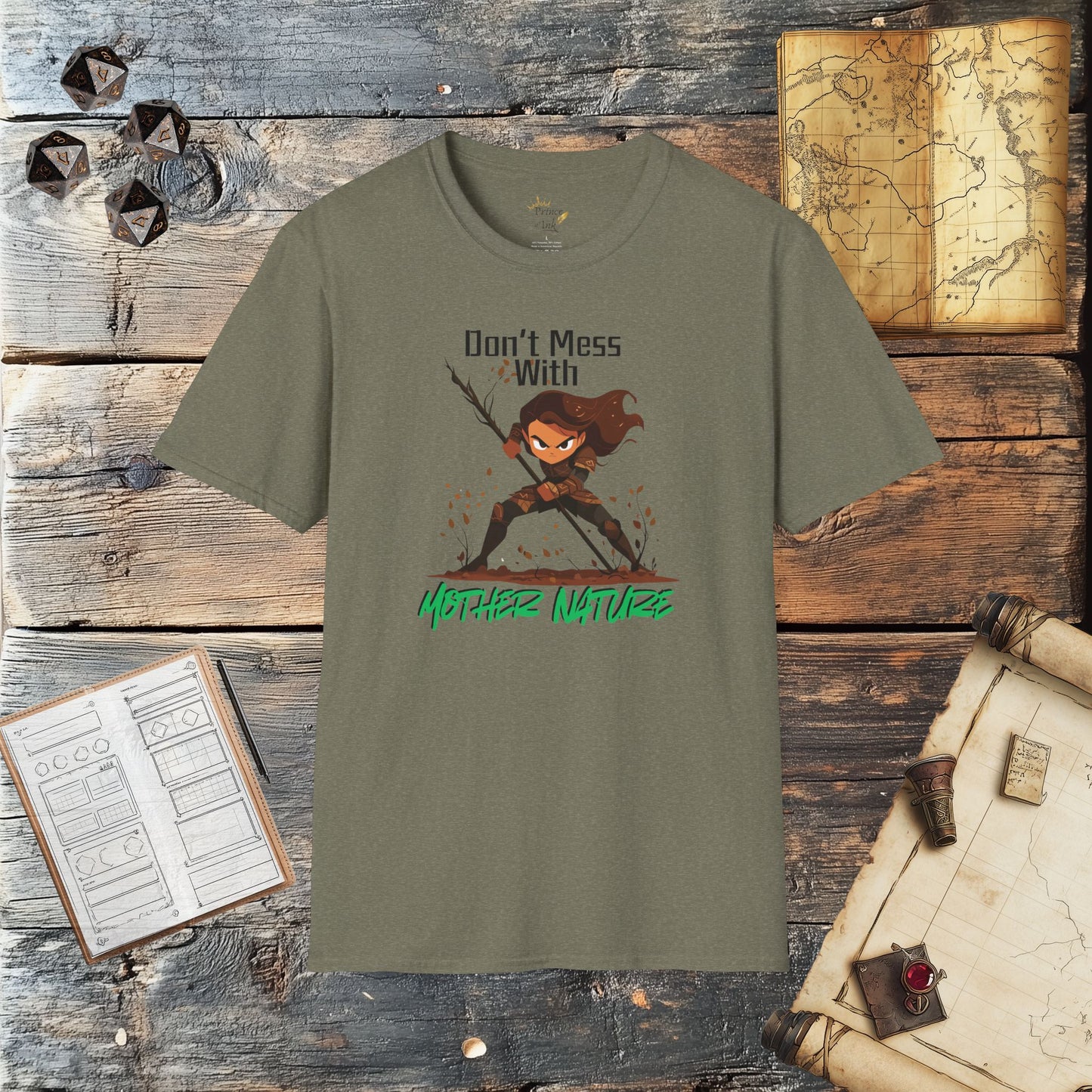 Don't Mess with Mother Nature - Fantasy Group Role Playing Graphic T-Shirt