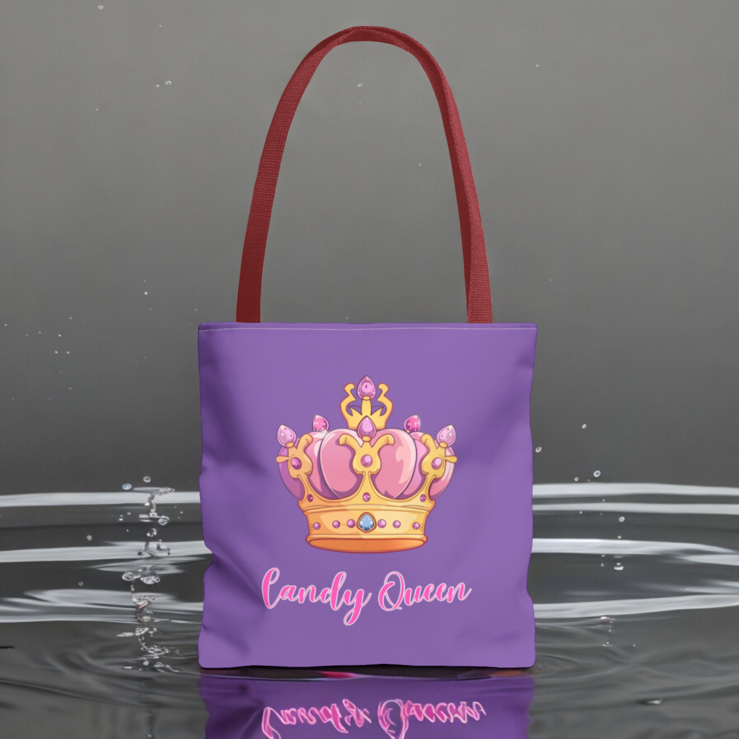 Purple Crown Carrying Tote, Halloween Trick or Treat Bag. Children's Tote Bag, Halloween Bag, Book Bag, Swim Bag, School Bag, Shopping Bag