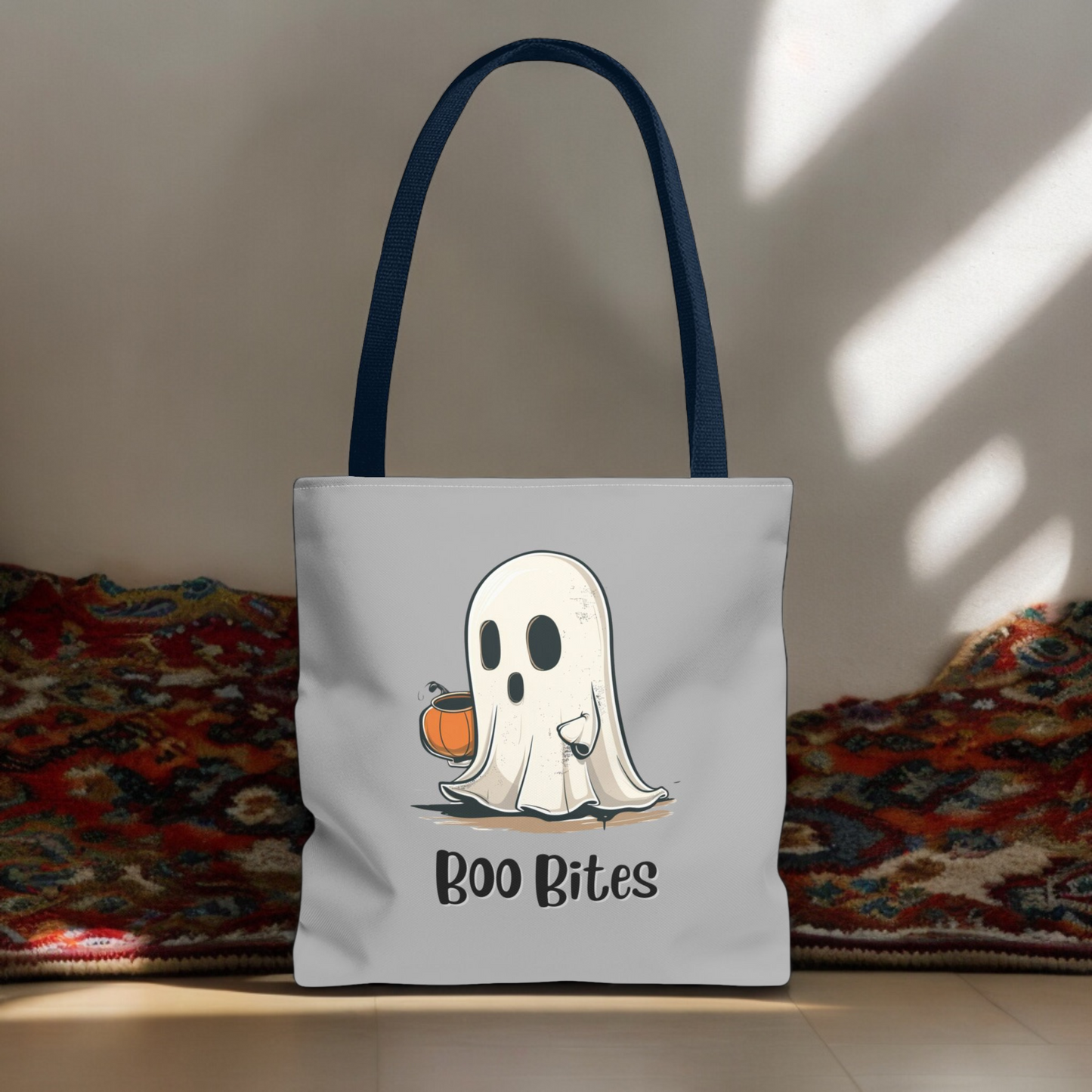 Cute Ghost Carrying Tote, Halloween Trick or Treat Bag. Children's Tote Bag, Halloween Bag, Party Loot Bag, Ghost, School Bag, Shopping Bag