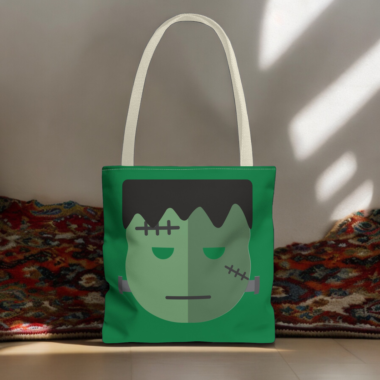 Frankenstein Carrying Tote Halloween Trick or Treat Bag for Kids Tote Bag Halloween Treat Bag for Kids Costume Spooky Accessory Bag