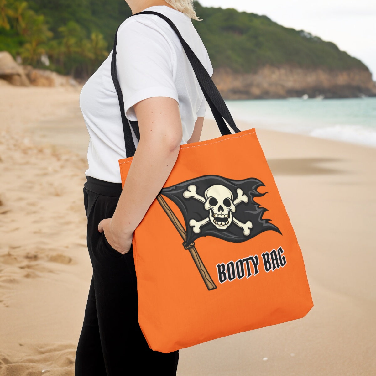 PIrate Carrying Tote, Halloween Trick or Treat Bag. Children's Tote Bag, Halloween Bag, Book Bag, Swim Bag, School Bag, Shopping Bag, Pirate